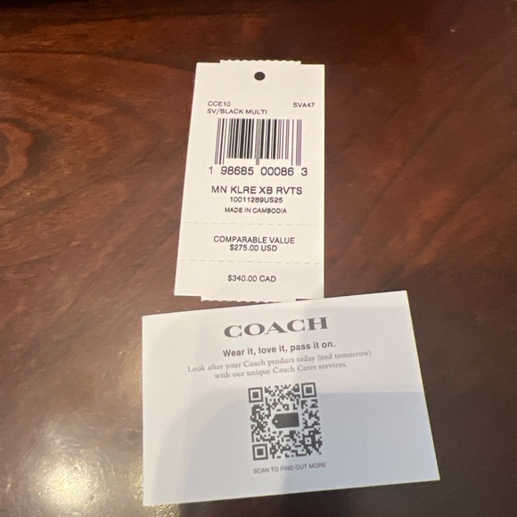 Coach Min Clare Black with rivets Women's Bag - Picture 4 of 5